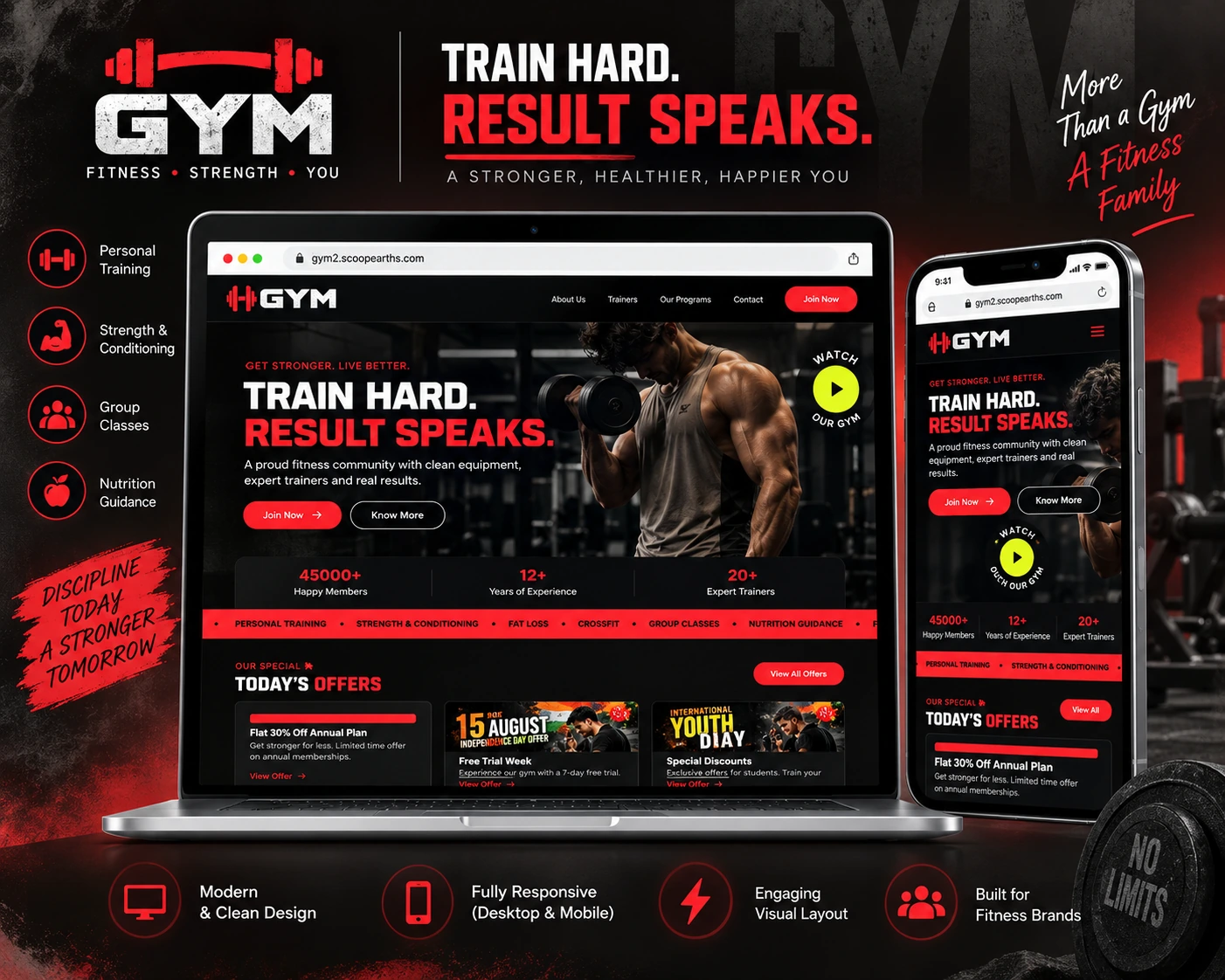 GYM Fitness Website